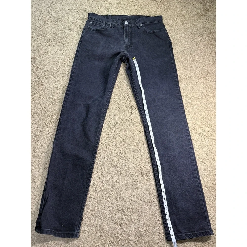 Levis 511 Jeans Men 32x34‎ Black Straight Leg Mid Rise Preppy Casual